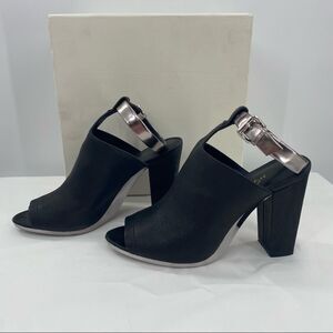 3.1 PHILLIP LIM Black Leather Ankle Strap Heels
